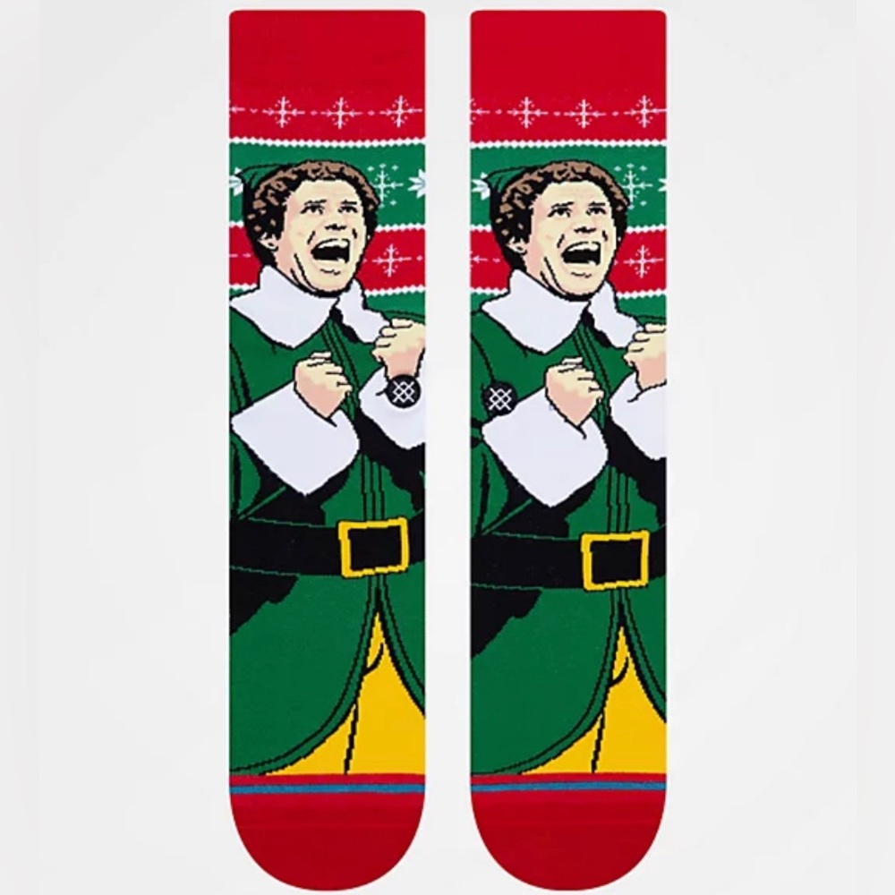 Stance x Elf Cold Outside Crew Socks, Size Small
